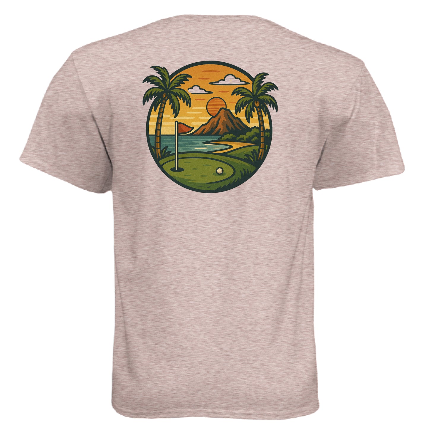 Palm Sunset Golf Graphic Tee – Soft Tri-Blend Tee - Clubbage - Palm Sunset Golf Graphic Tee – Soft Tri