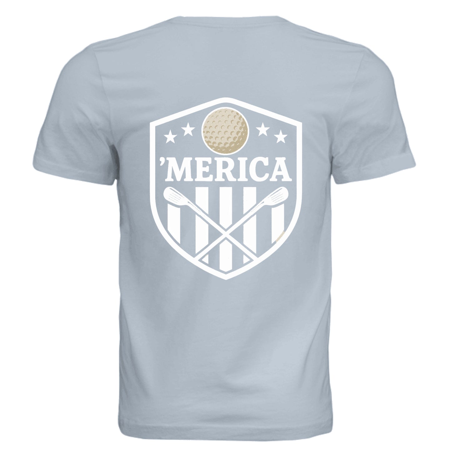 Solid Carolina Blue Triblend - BACK