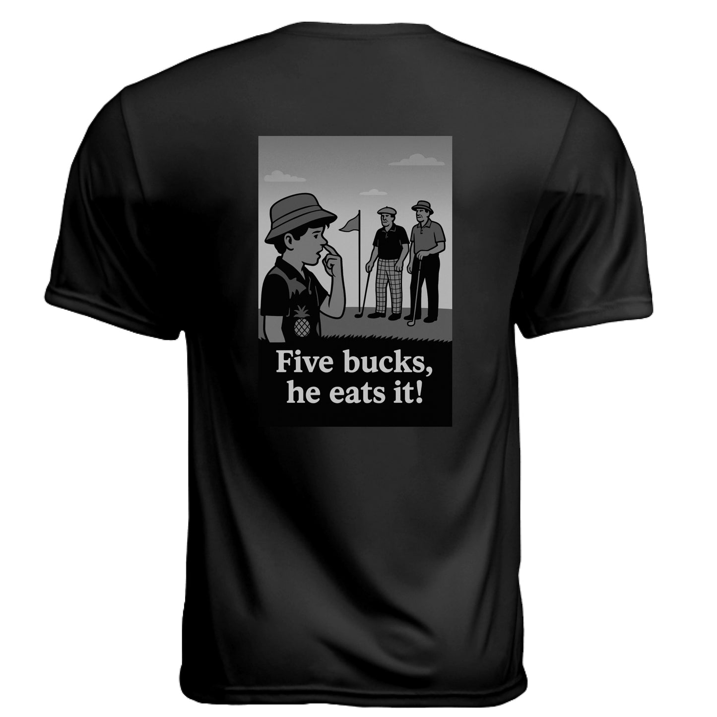 Moisture Wicking Movie 6 golf t-shirt - Clubbage