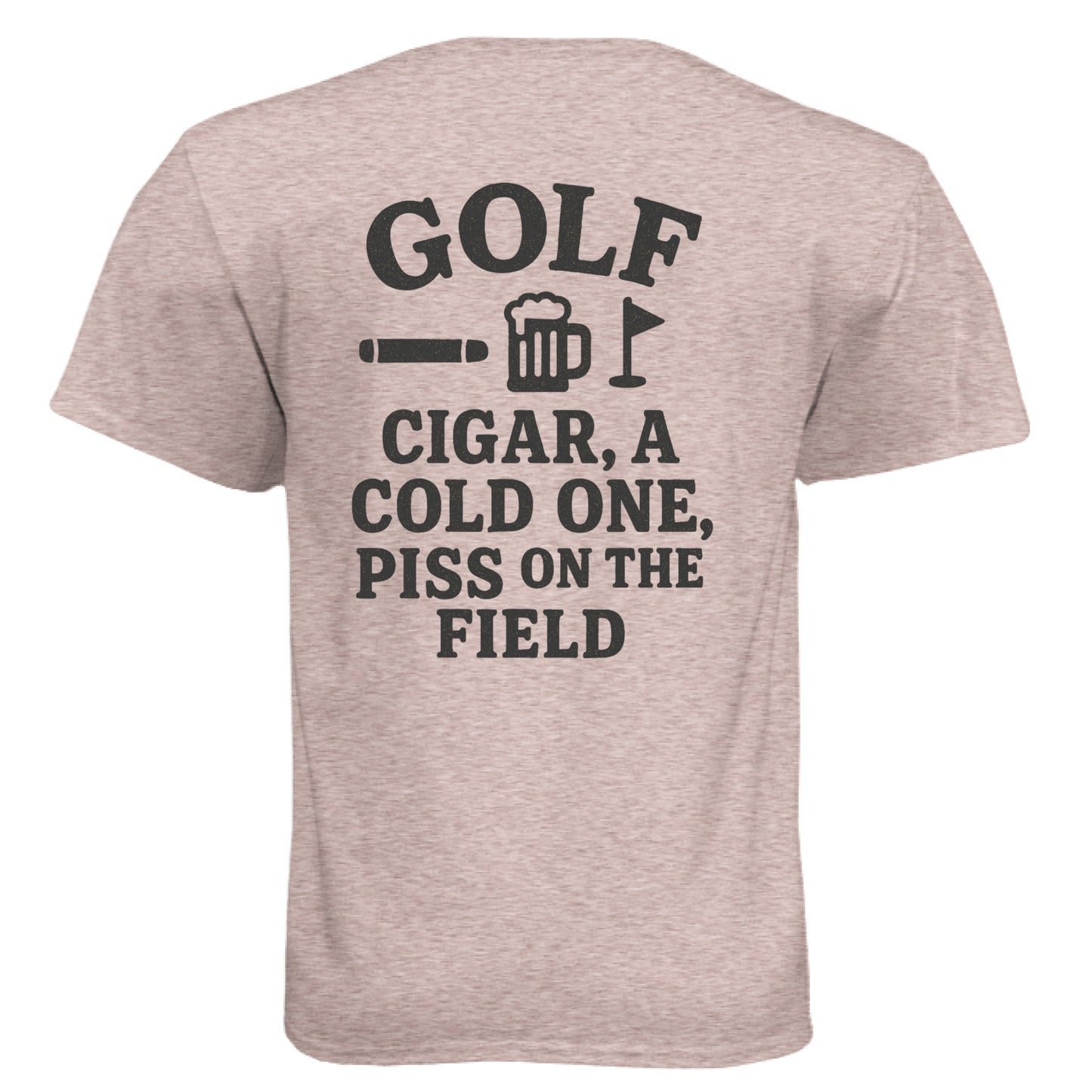 Quote 6 Funny Golf Shirt – Soft Tri-Blend Tee back design from Clubbage