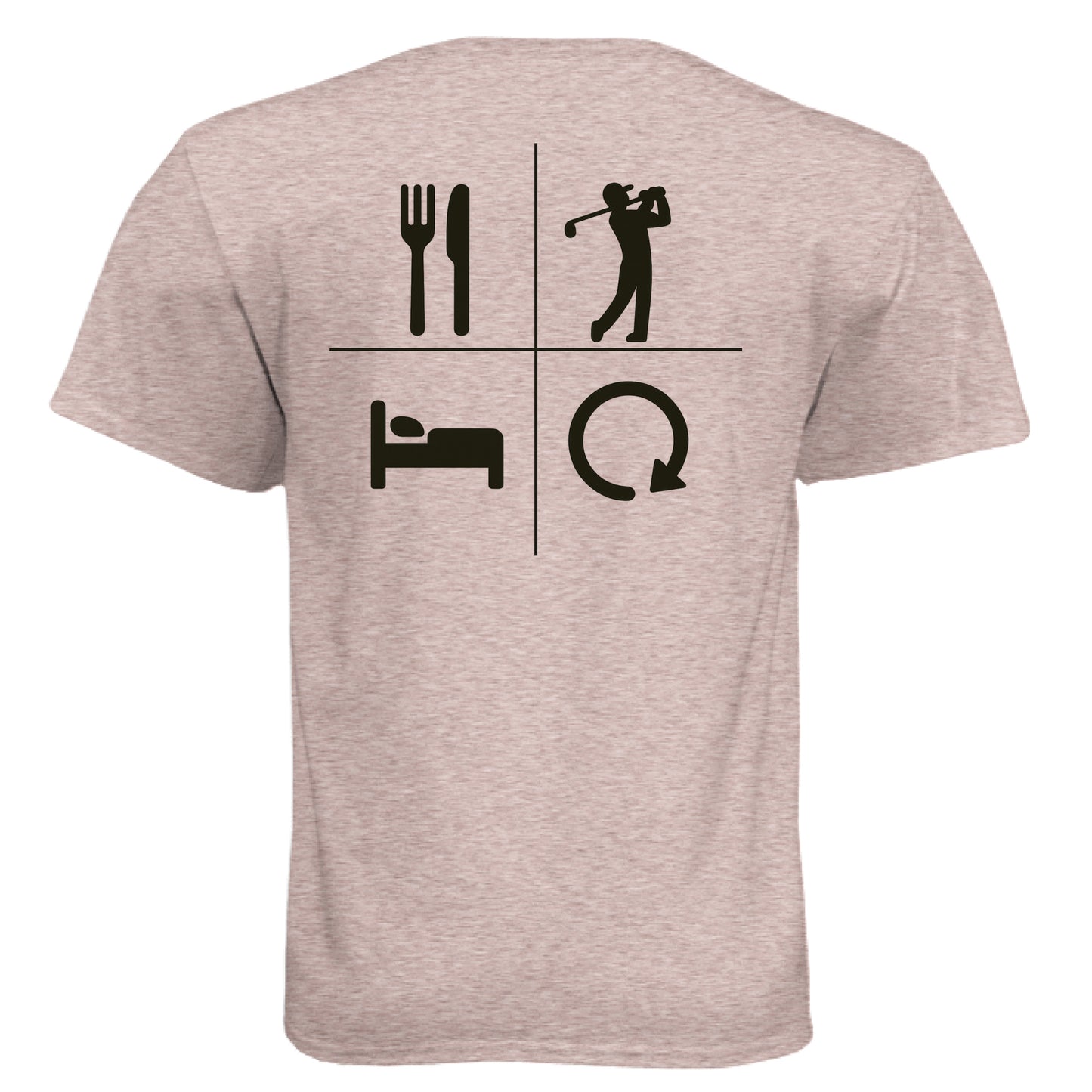 Tri-Blend - Eat Golf Sleep Repeat golf t-shirt - Clubbage