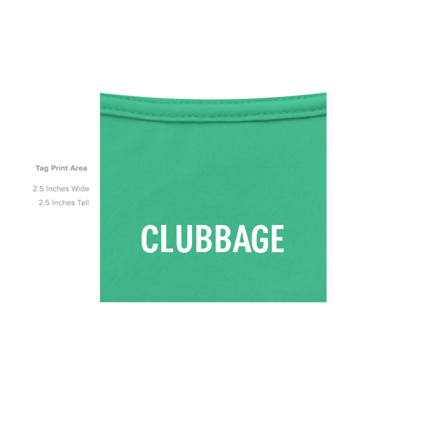 tag print area for Peanut Golf Graphic Tee – Soft Tri-Blend Tee from Clubbage
