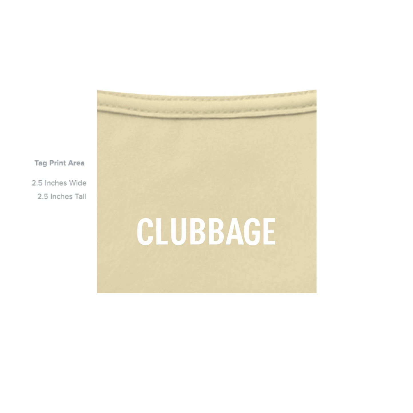 tag print area for Peanut Golf Graphic Tee – Moisture-Wicking Tee from Clubbage