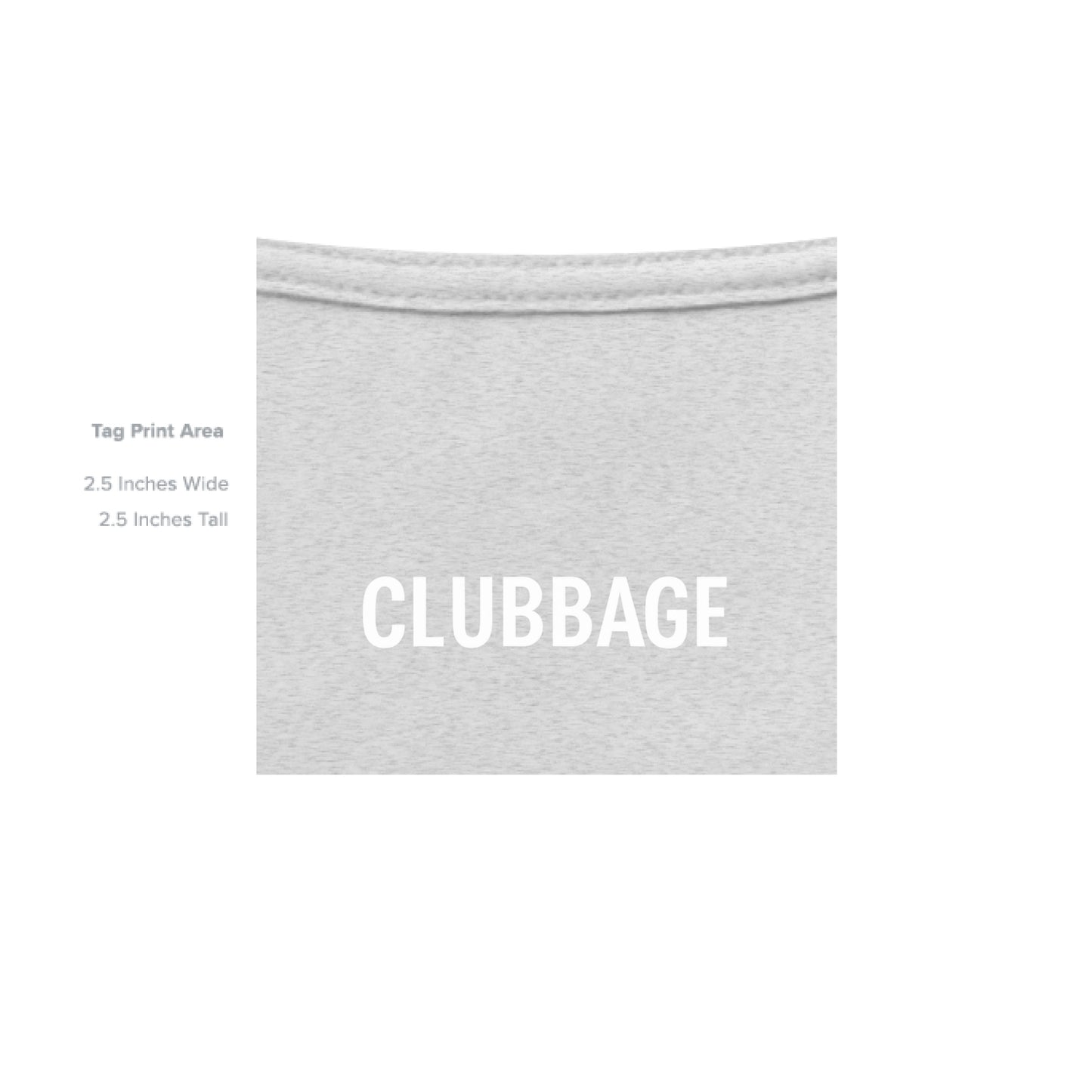 tag print area for Birdiebuster Golf Graphic Tee – Soft Tri-Blend Tee from Clubbage