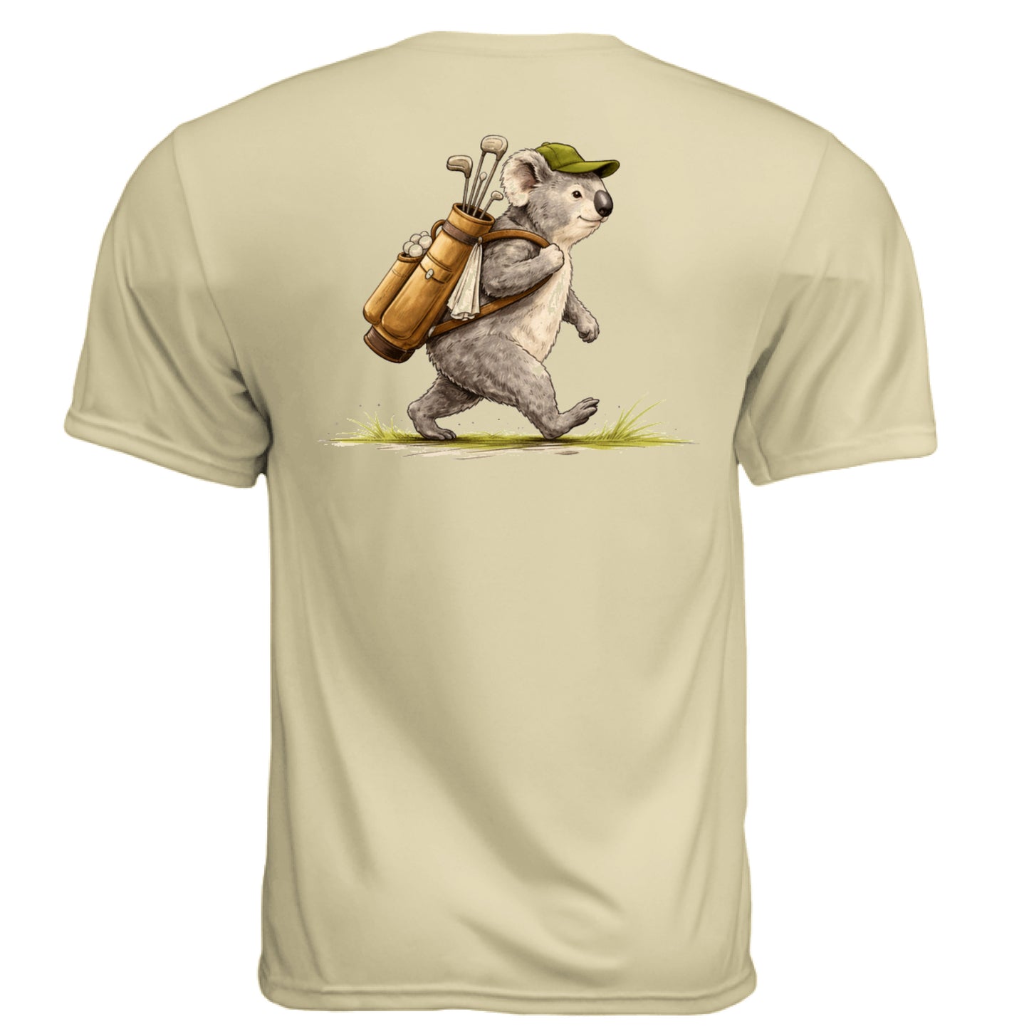 Koala Golf Graphic Tee – Moisture-Wicking Tee back design from Clubbage
