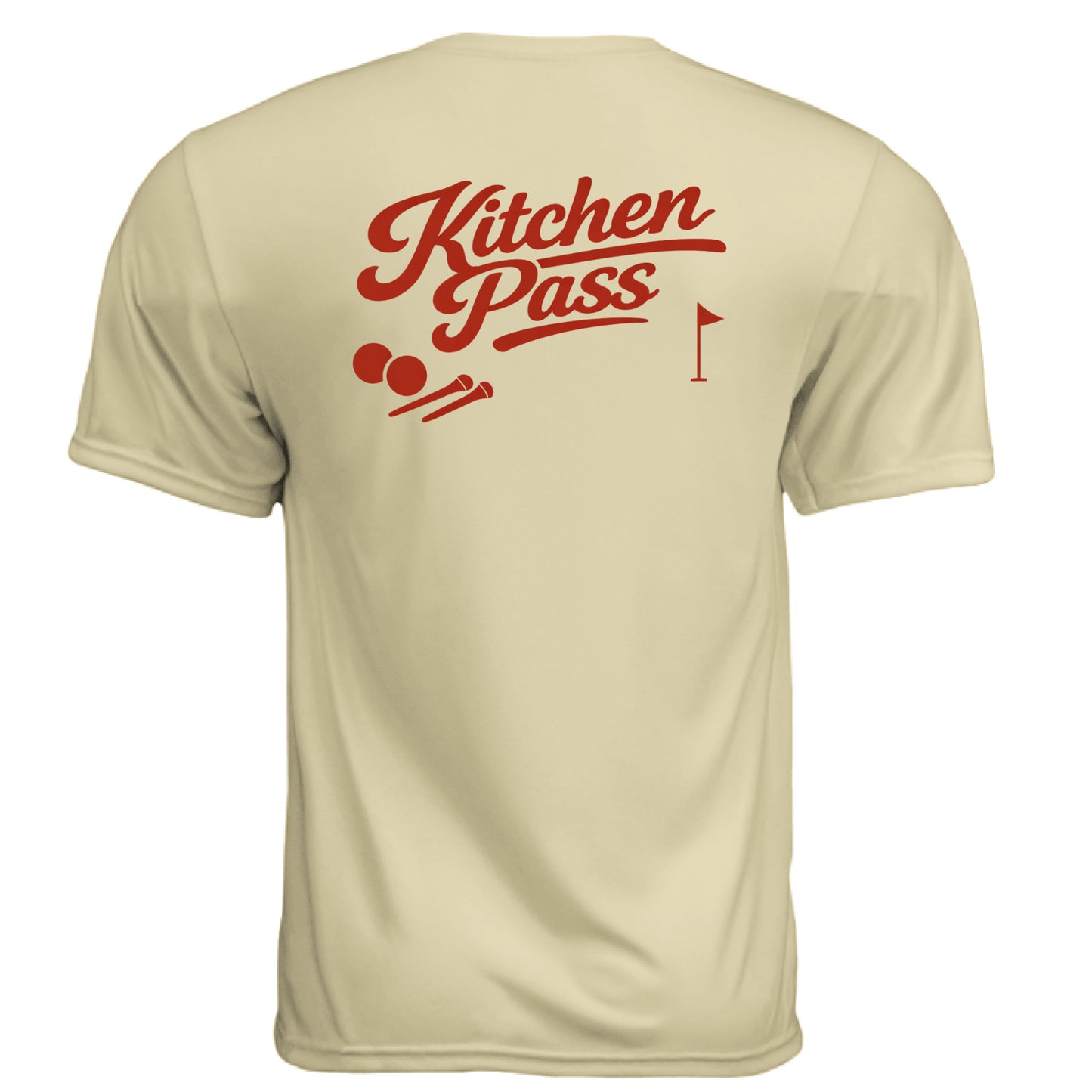 Kitchen Pass Funny Golf Shirt – Moisture-Wicking Tee back design from Clubbage