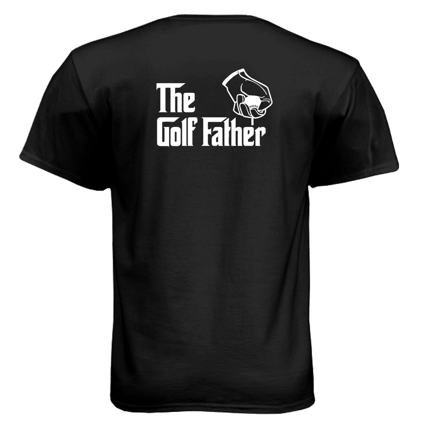 The Golf Father Golf Gift for Dad – Soft Tri-Blend Tee back design from Clubbage