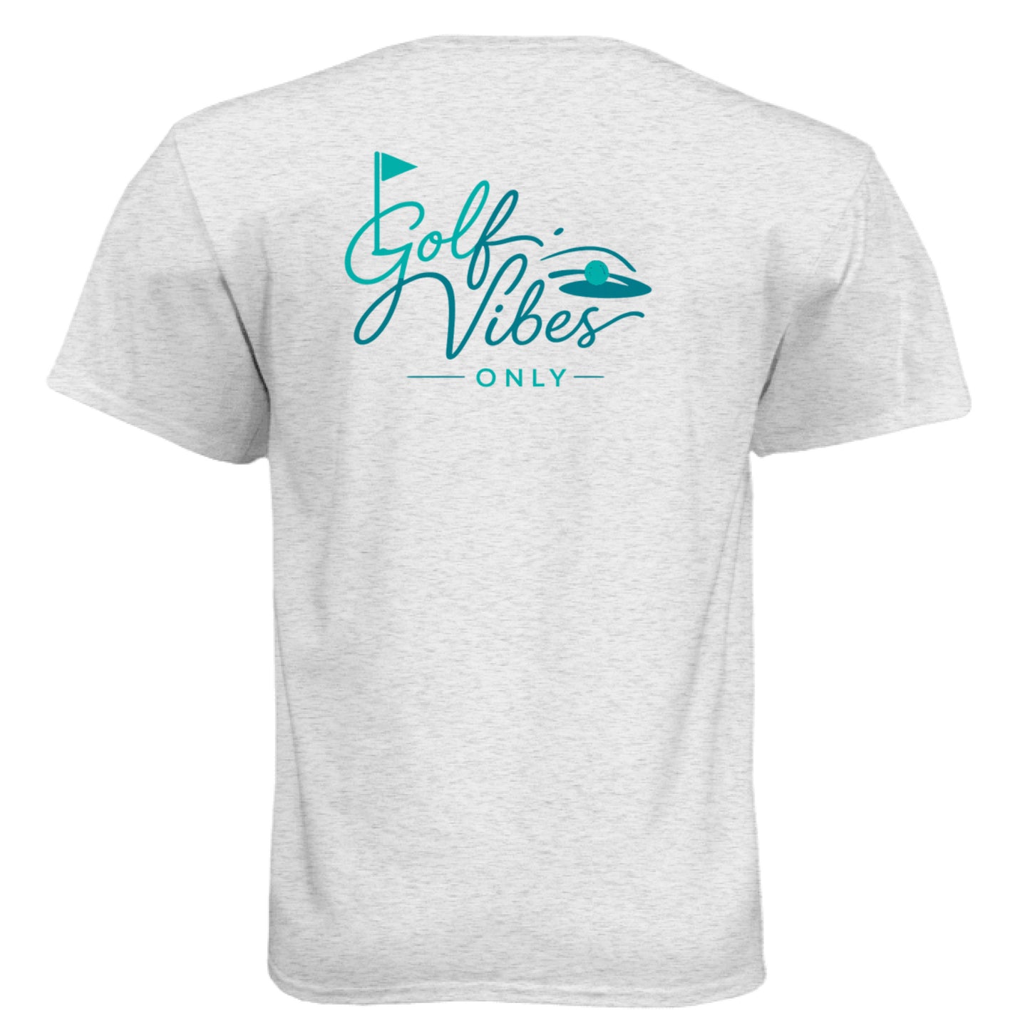 Golf Vibes Only Golf Graphic Tee – Soft Tri-Blend Tee back design from Clubbage