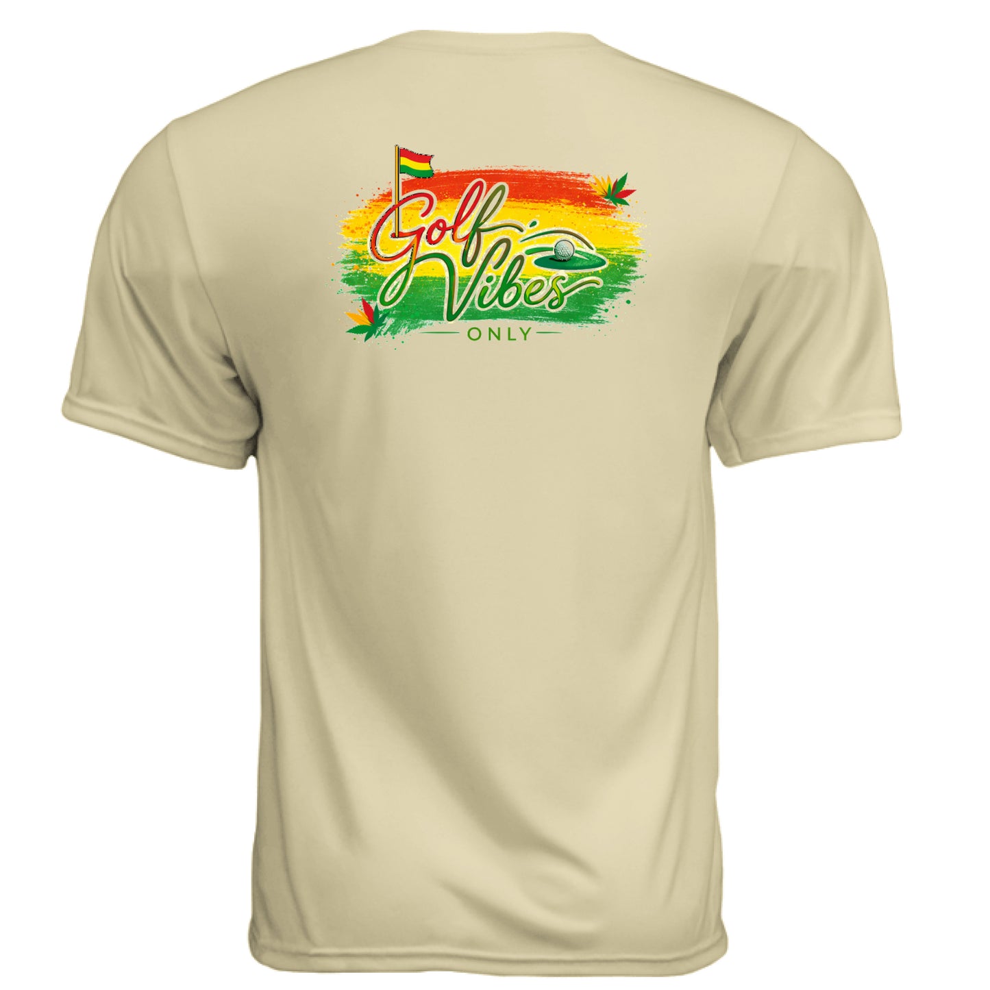 Golf Vibes Only 2 Golf Graphic Tee – Moisture-Wicking Tee back design from Clubbage