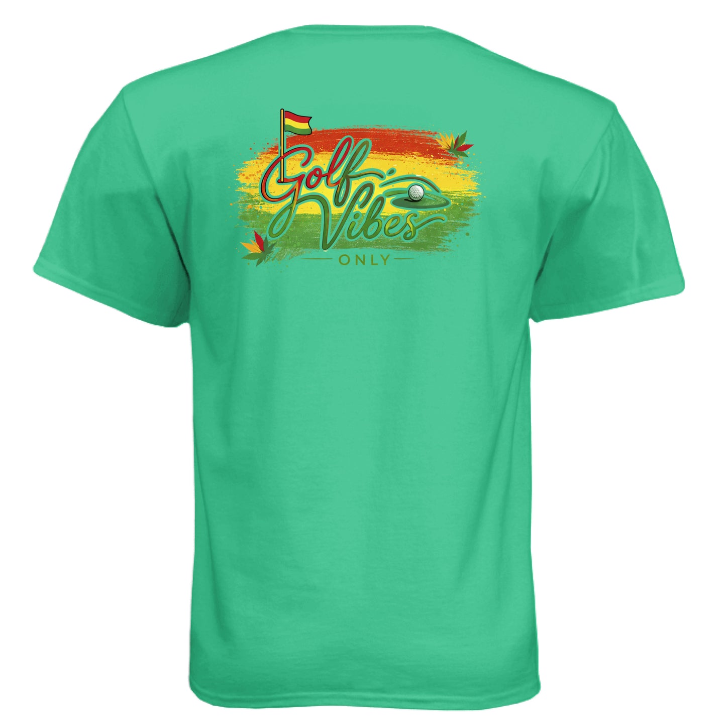 Golf Vibes Only 2 Golf Graphic Tee – Soft Tri-Blend Tee back design from Clubbage