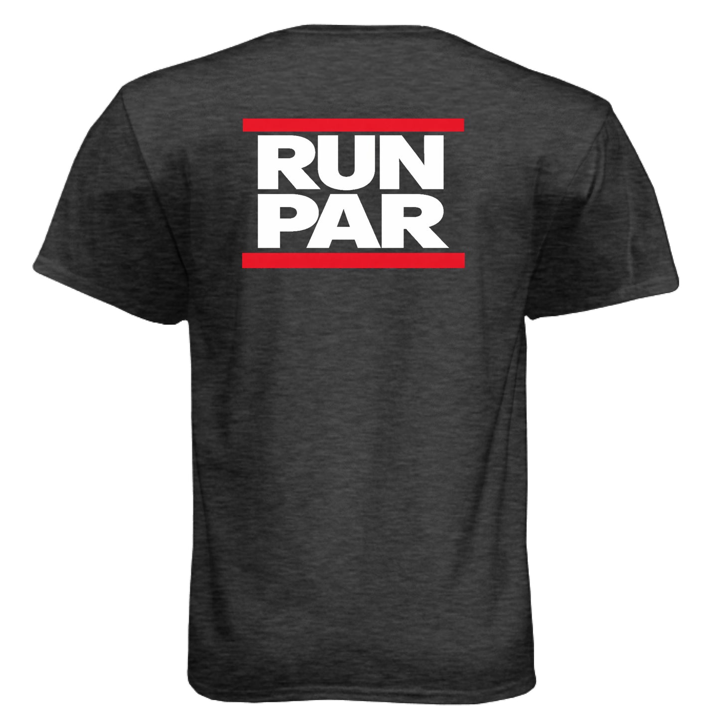 Run PAR Funny Golf Shirt – Soft Tri-Blend Tee back design from Clubbage