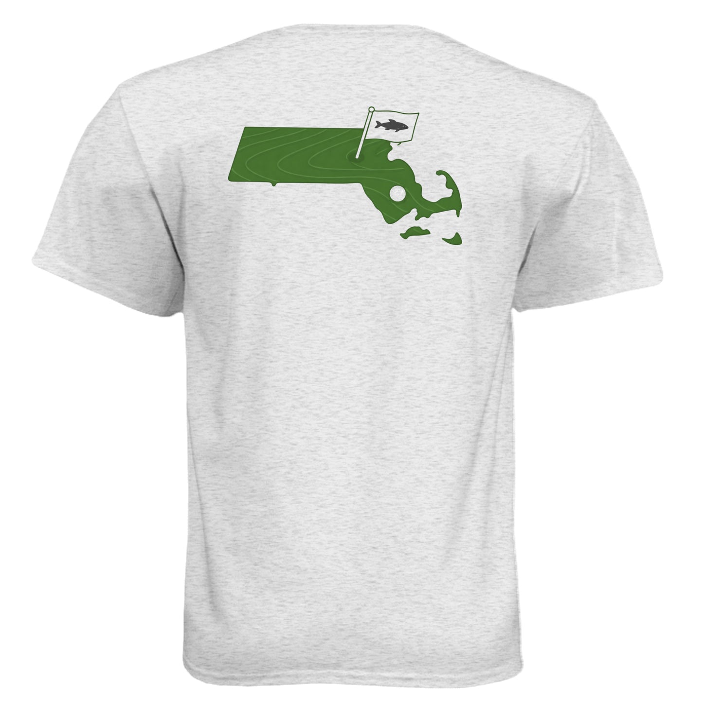 Your State Pride – Massachusetts Golf Shirt – Soft Tri-Blend Tee back design, Massachusetts state pride golf shirt from Clubbage