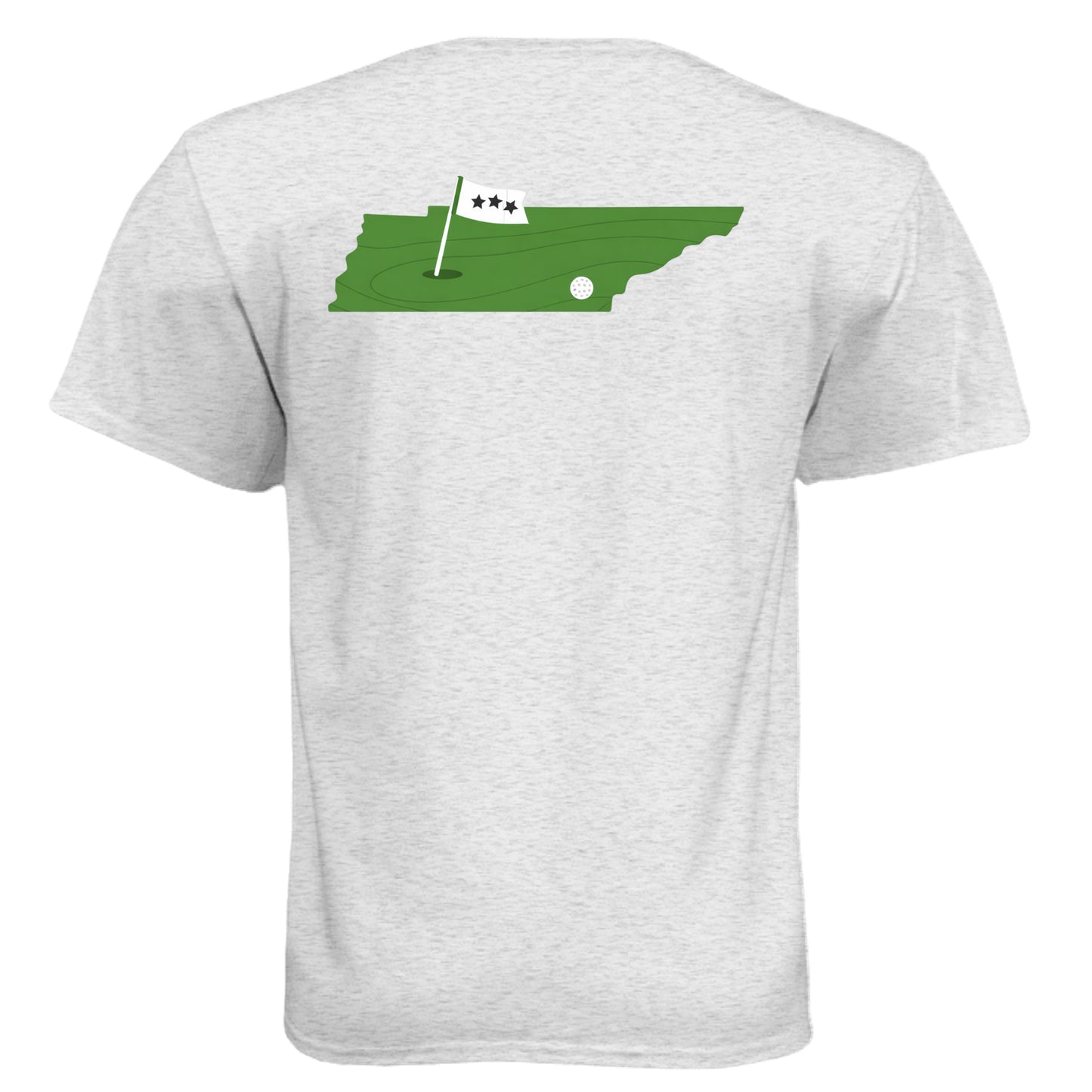 Your State Pride – Tennessee Golf Shirt – Soft Tri-Blend Tee back design, Tennessee state pride golf shirt from Clubbage
