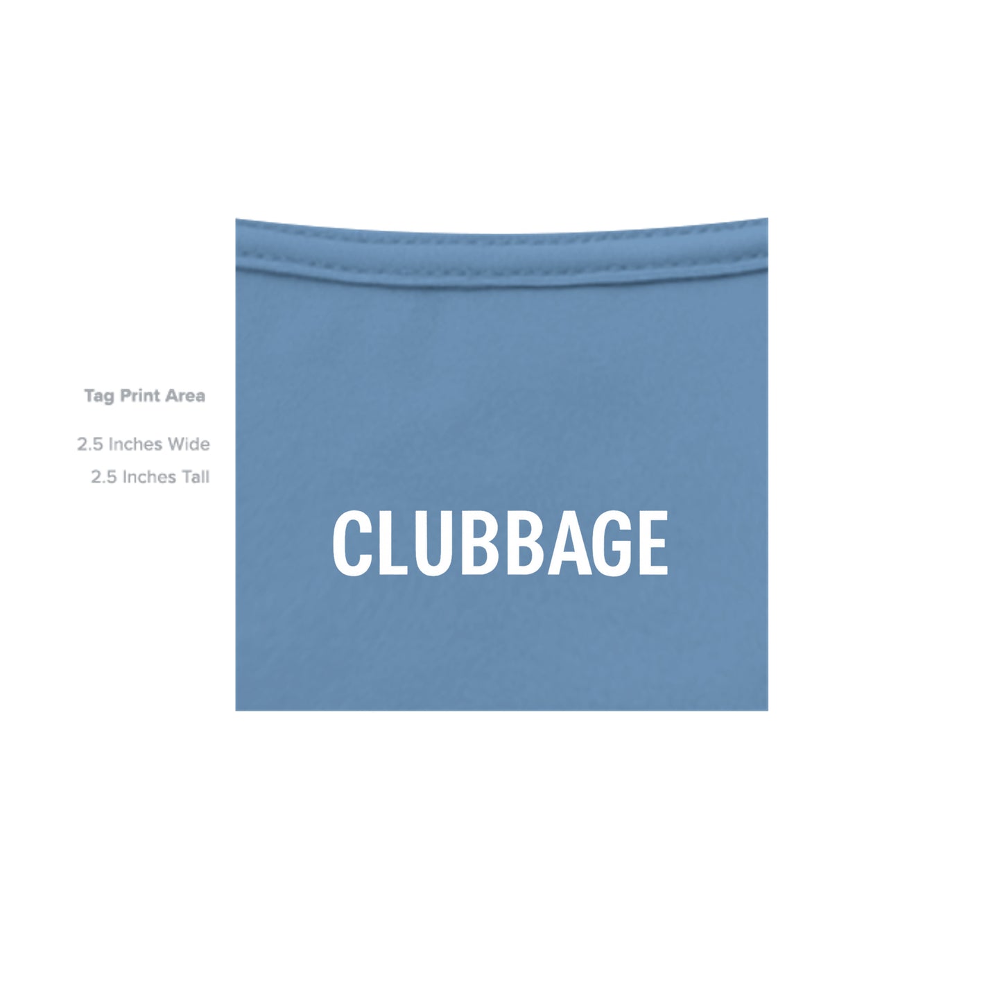 tag print area for Terrific Funny Golf Shirt – Moisture-Wicking Tee from Clubbage