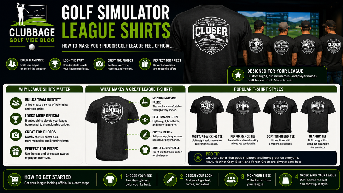 Golf Simulator League Shirts for Indoor Golf Leagues
