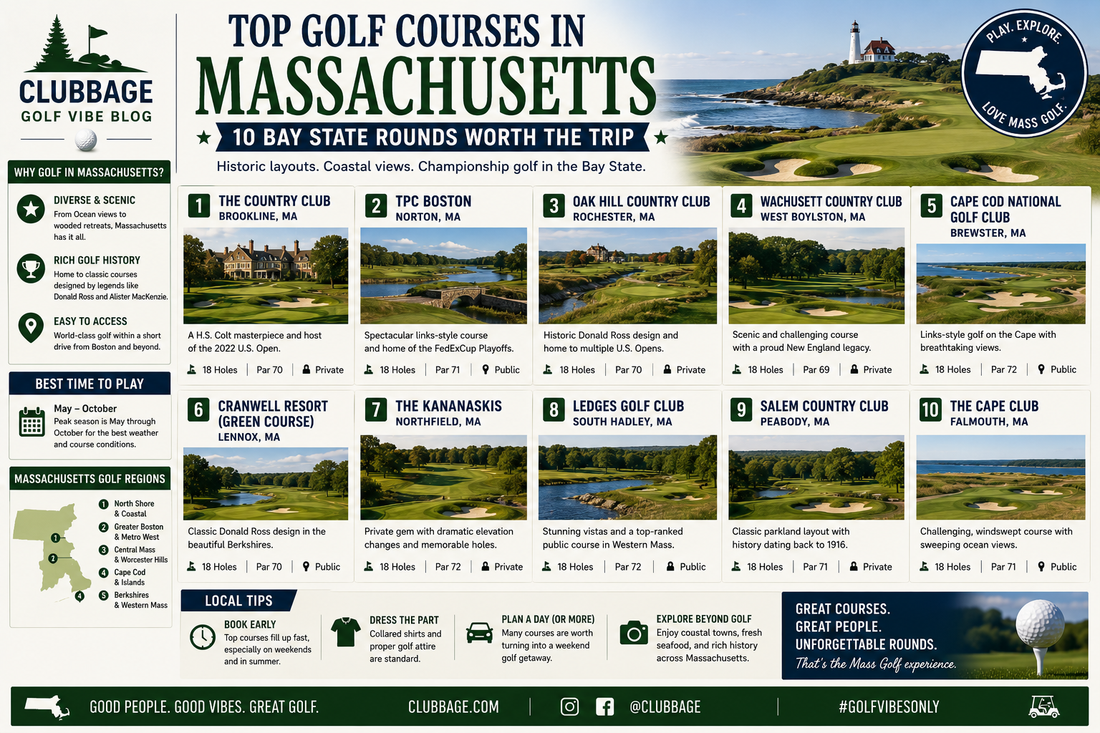 Top Golf Courses in Massachusetts: 10 Bay State Rounds Worth the Trip