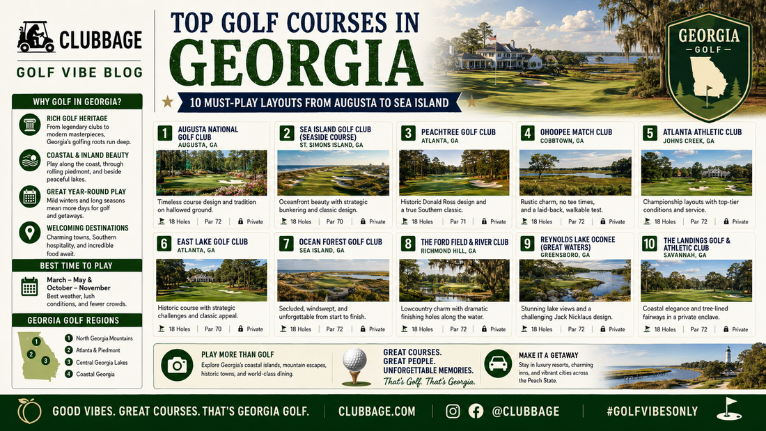 Top Golf Courses in Georgia: 10 Must-Play Layouts from Augusta to Sea Island