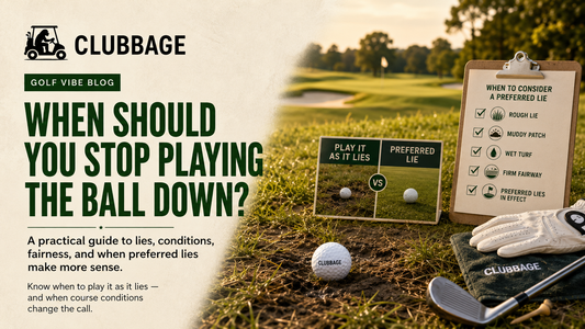 When Should You Stop Playing the Ball Down in Golf?
