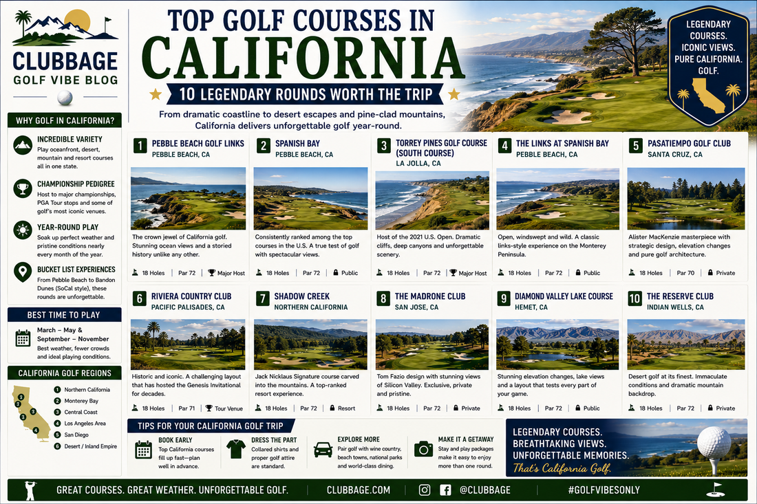 Top Golf Courses in California: 10 Legendary Rounds Worth the Trip