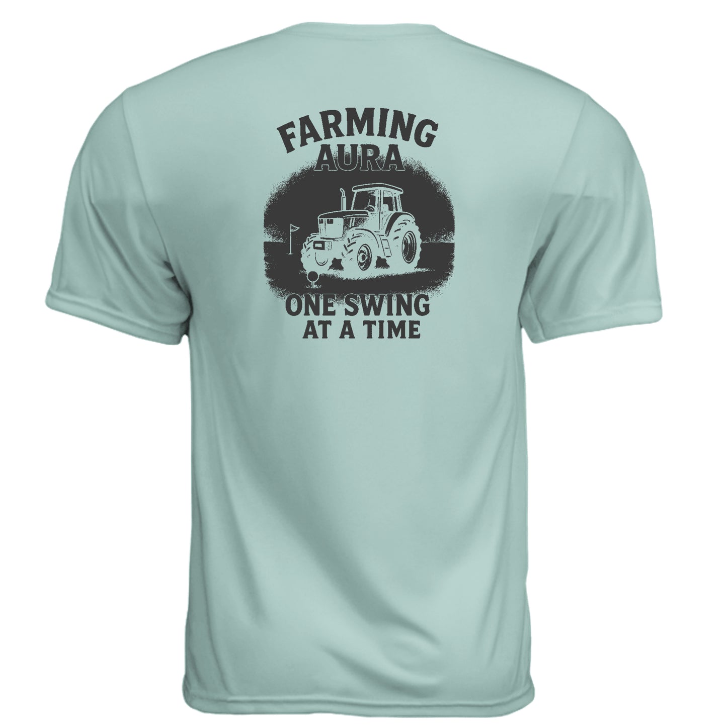 Aura Funny Golf Shirt – Moisture-Wicking Tee - Clubbage - Pastel Mint Back
