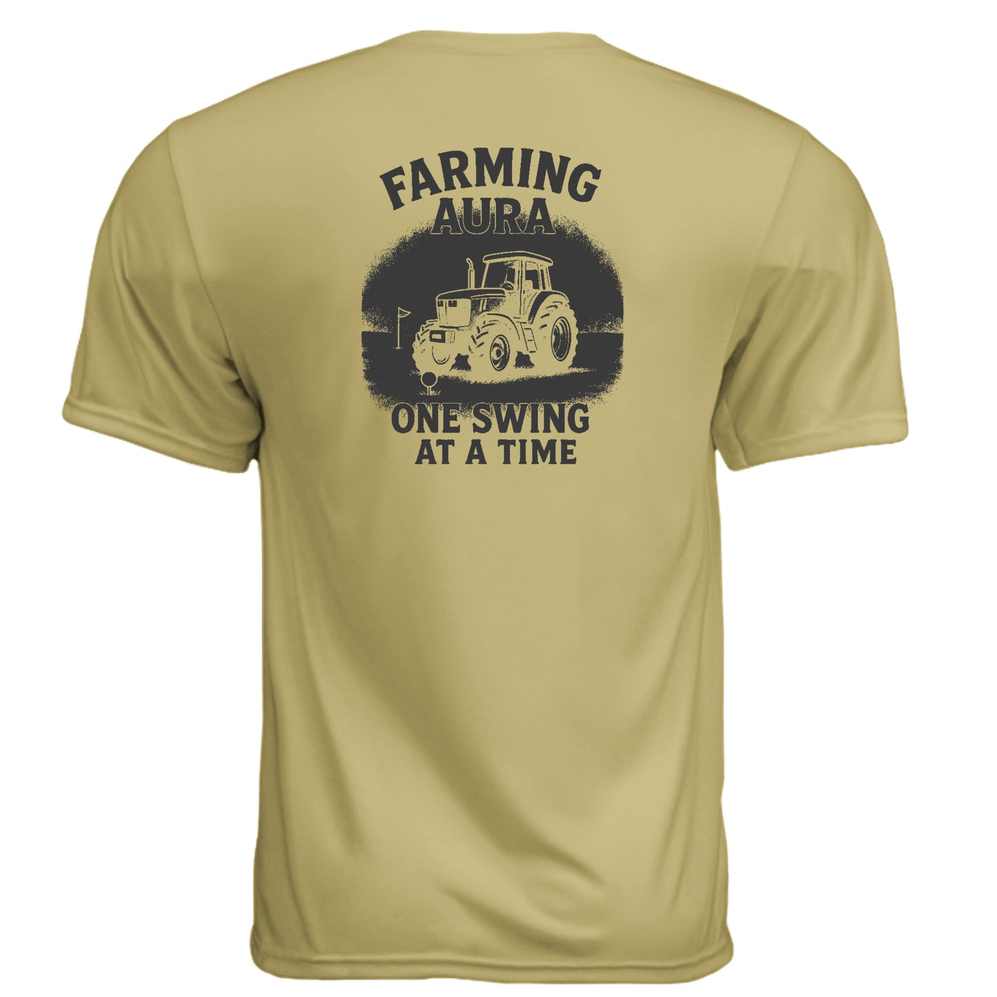 Aura Funny Golf Shirt – Moisture-Wicking Tee - Clubbage - Sand Back