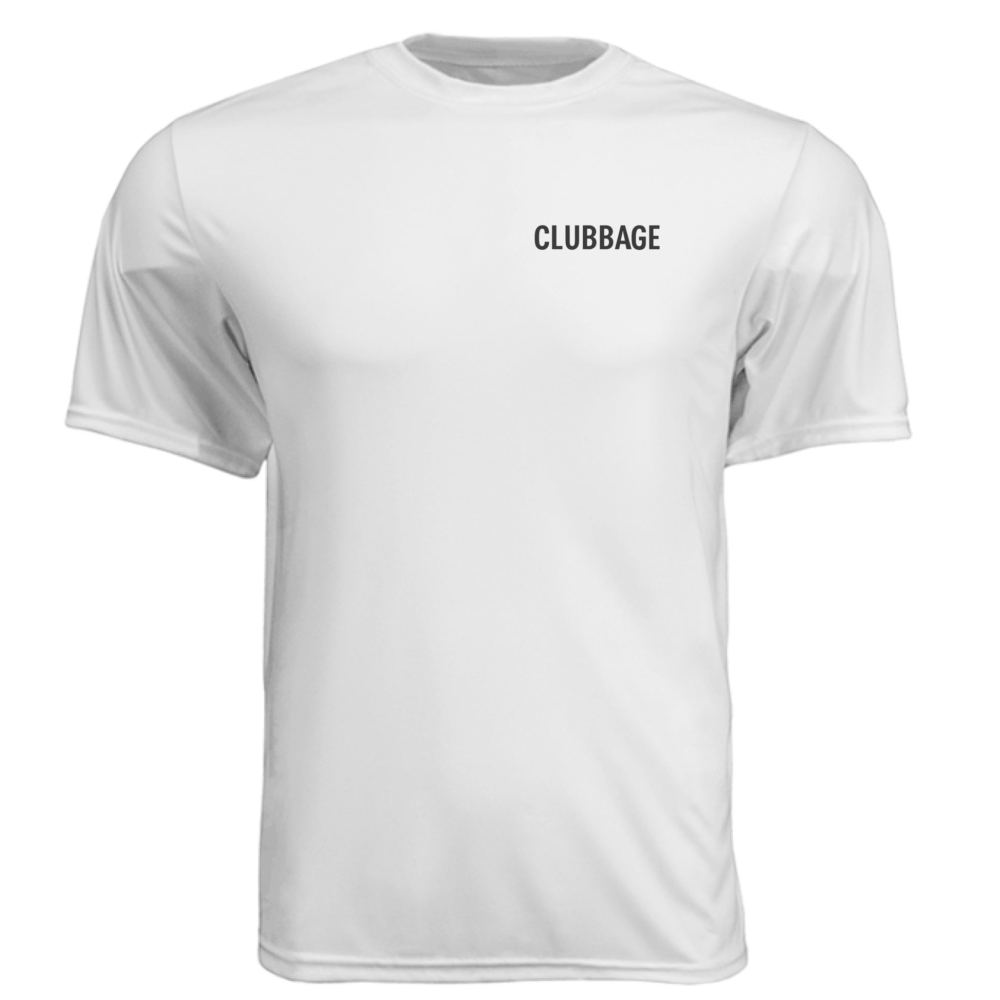 No Cap Golf Graphic Tee – Moisture-Wicking Tee front logo view from Clubbage