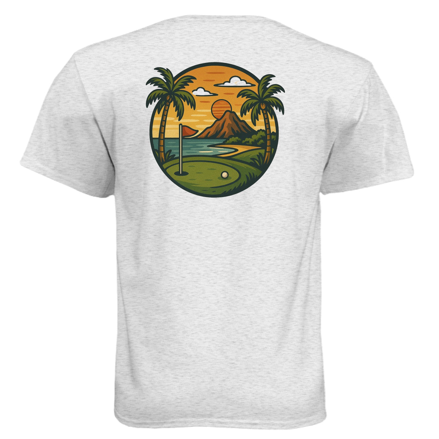 Palm Sunset Golf Graphic Tee – Soft Tri-Blend Tee - Clubbage - Palm Sunset Golf Graphic Tee – Soft Tri