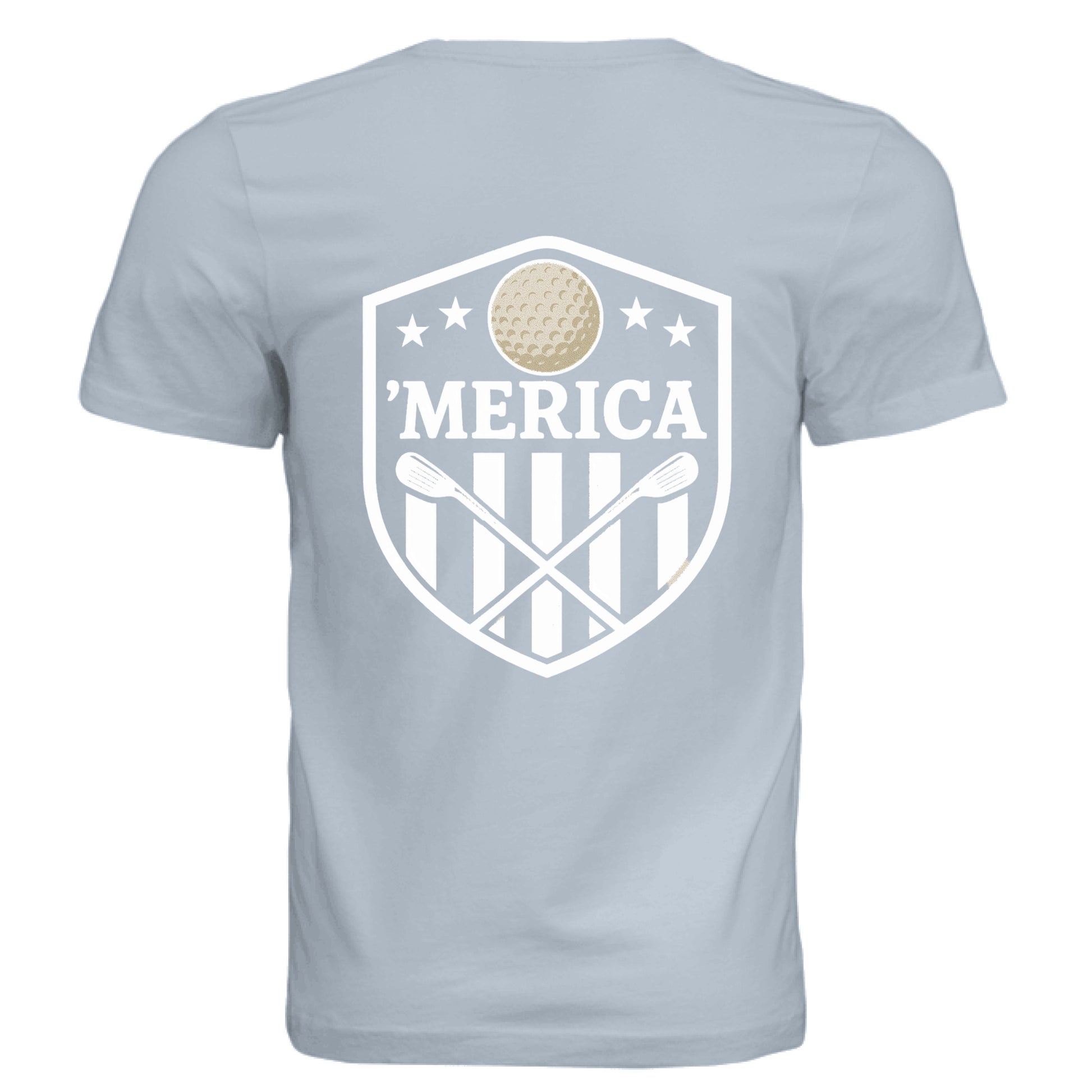 Solid Carolina Blue Triblend - BACK