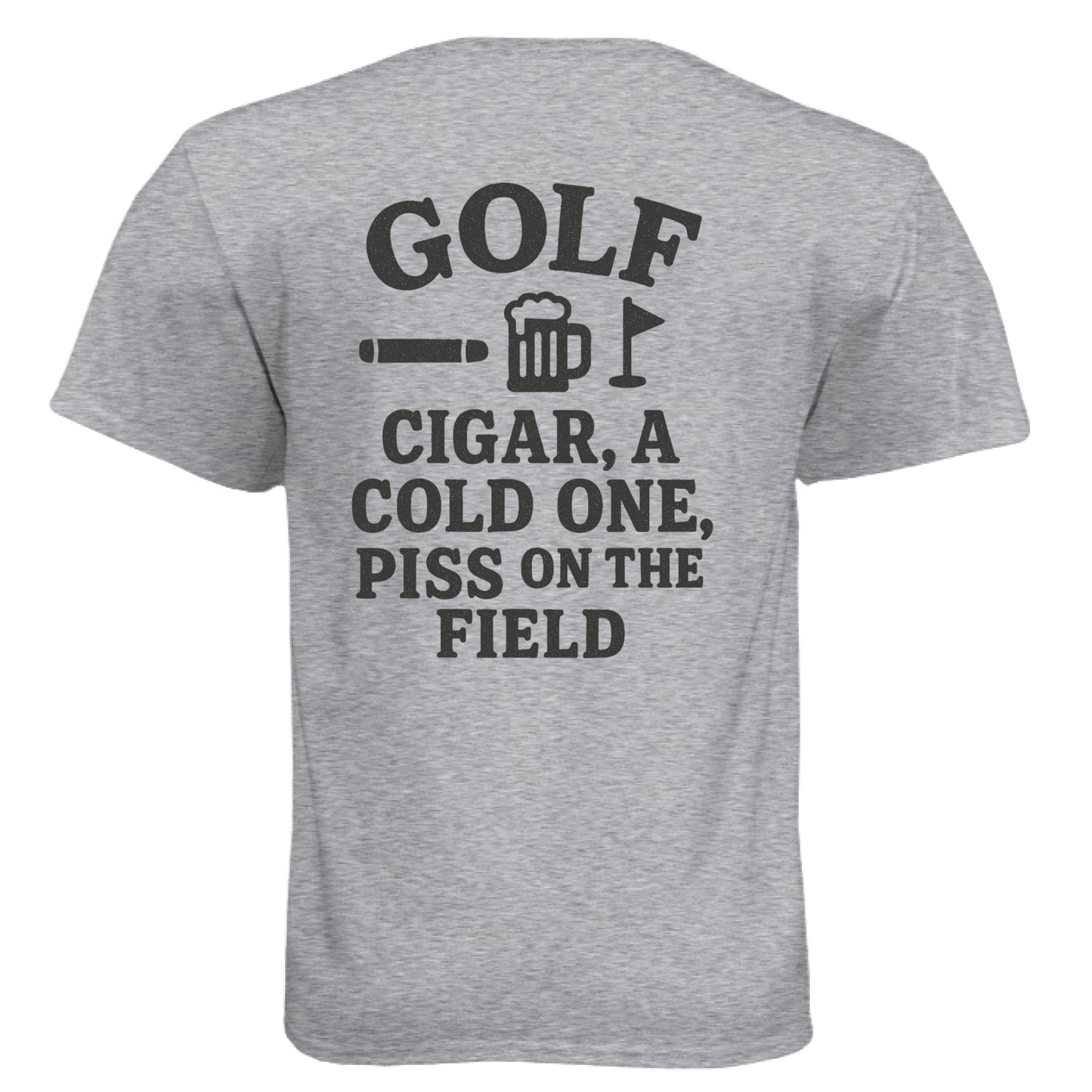 Quote 6 Funny Golf Shirt – Soft Tri-Blend Tee back design from Clubbage