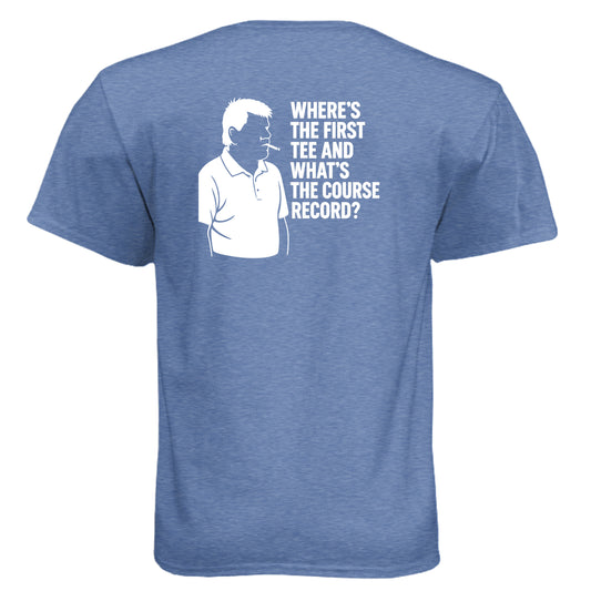 Quote 7 Funny Golf Shirt – Soft Tri-Blend Tee - Clubbage - Vintage Royal Back