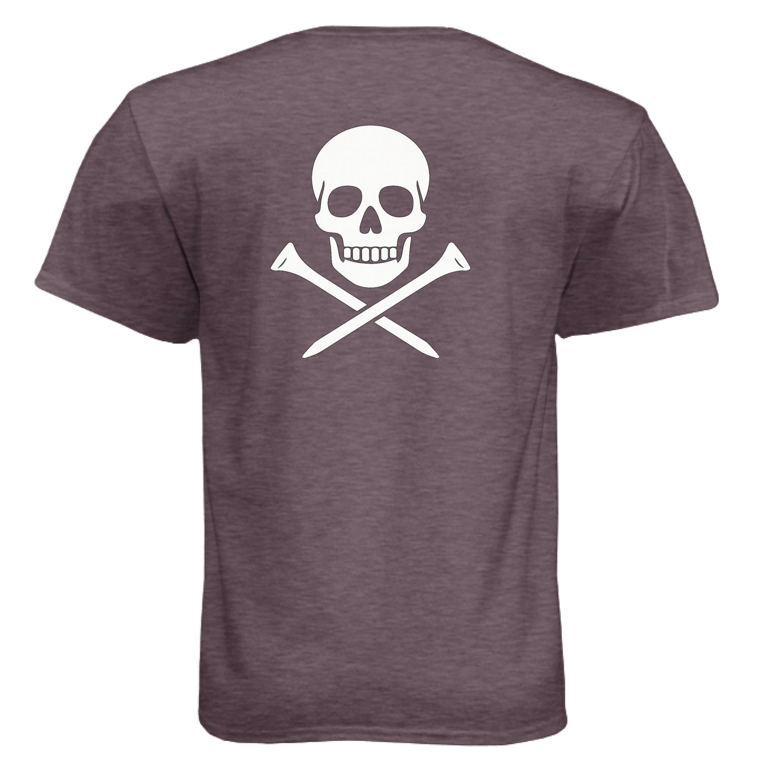 Tri-Blend Fun Skull golf t-shirt - Clubbage
