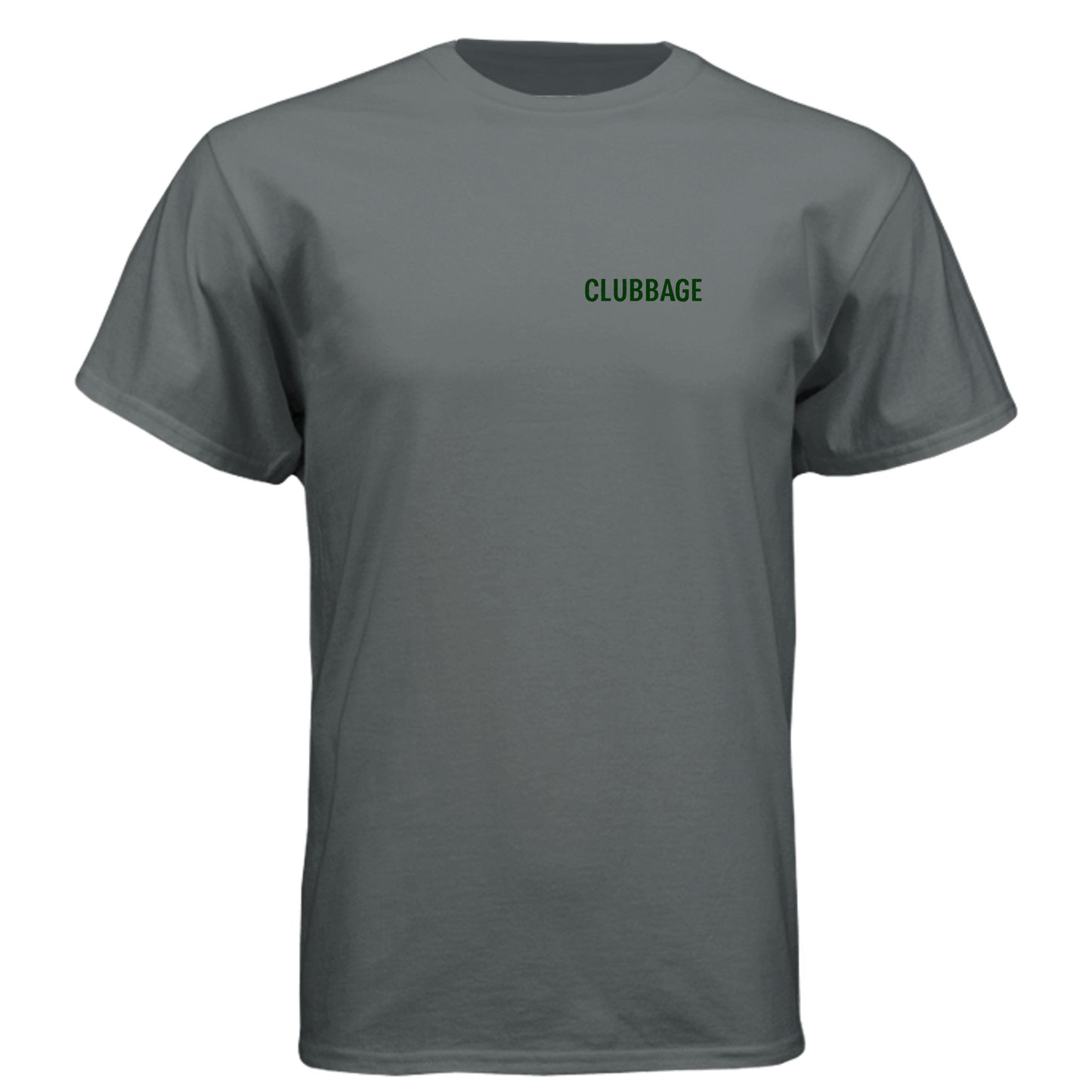 Go Ballz Deep. No Apologies. Mature Golf Humor Shirt – Soft Tri-Blend Tee front logo view from Clubbage