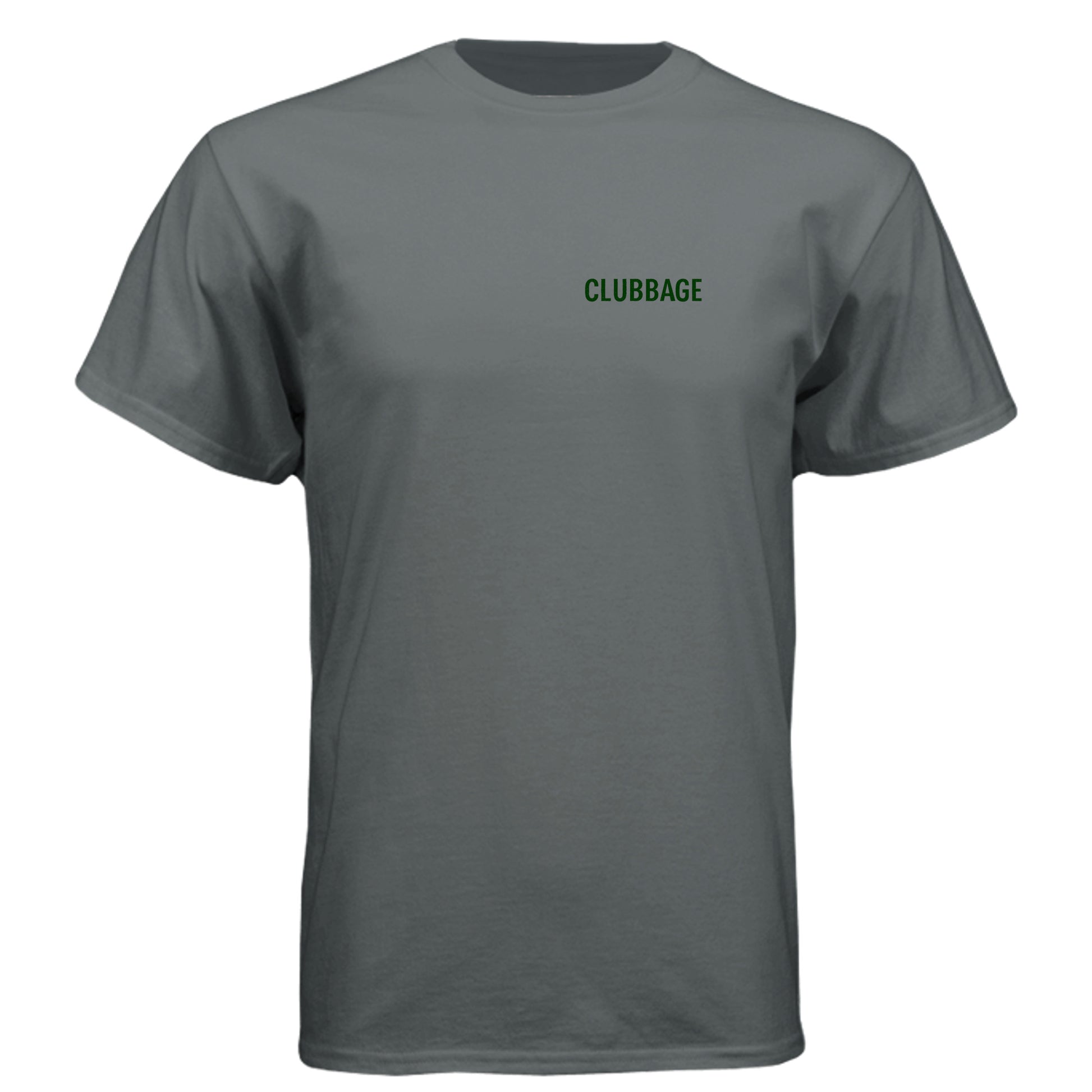 Go Ballz Deep. No Apologies. Mature Golf Humor Shirt – Soft Tri-Blend Tee front logo view from Clubbage