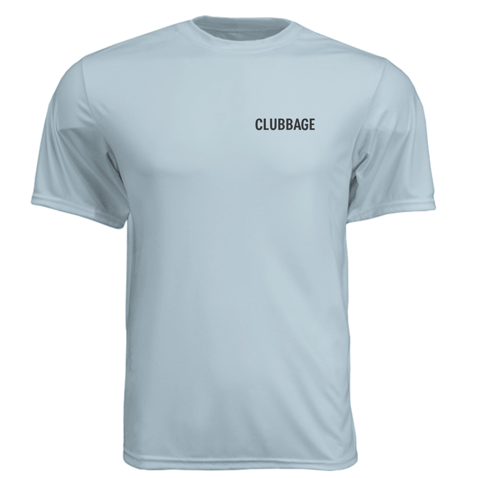 Course Shark Attack Golf Graphic Tee – Moisture-Wicking Tee front logo view from Clubbage
