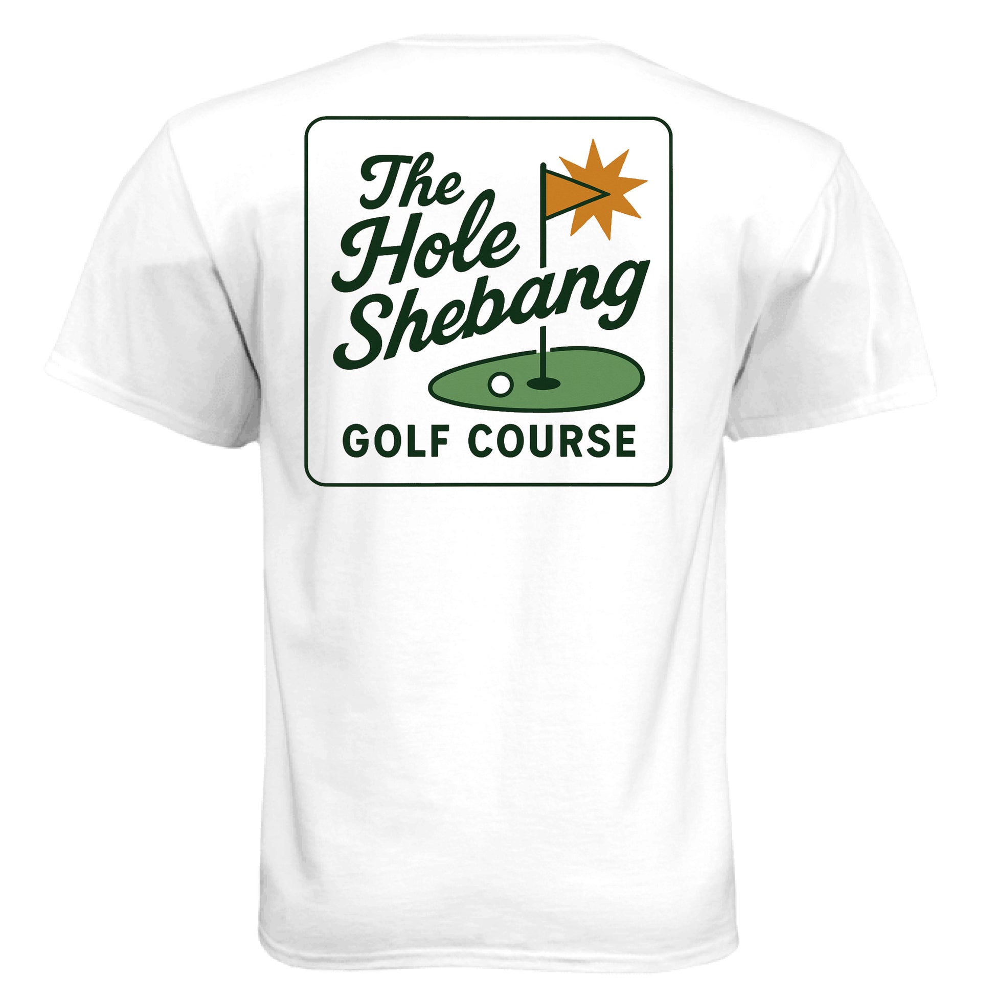 Course Hole Shebang Golf Graphic Tee – Soft Tri-Blend Tee back design from Clubbage