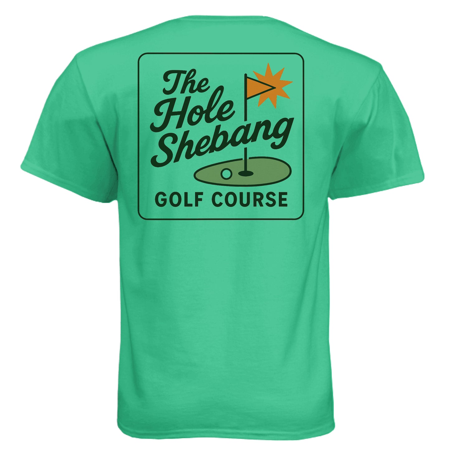 Course Hole Shebang Golf Graphic Tee – Soft Tri-Blend Tee back design from Clubbage