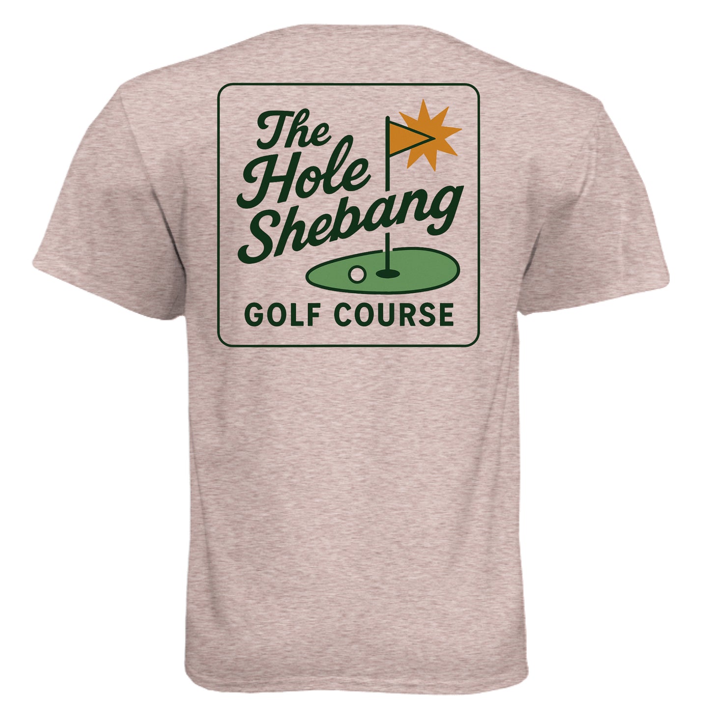 Course Hole Shebang Golf Graphic Tee – Soft Tri-Blend Tee back design from Clubbage