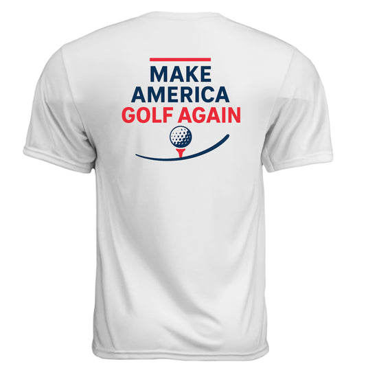 Make America Golf Again Patriotic Golf Shirt – Moisture-Wicking Tee from Clubbage