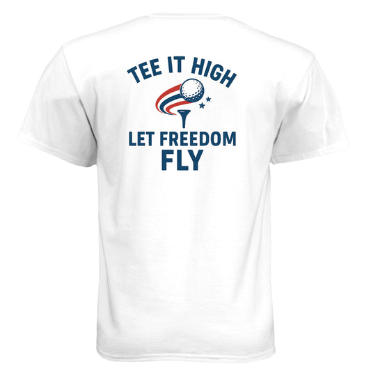 Tee It High Let Freedom Fly Patriotic Golf Shirt – Soft Tri-Blend Tee from Clubbage