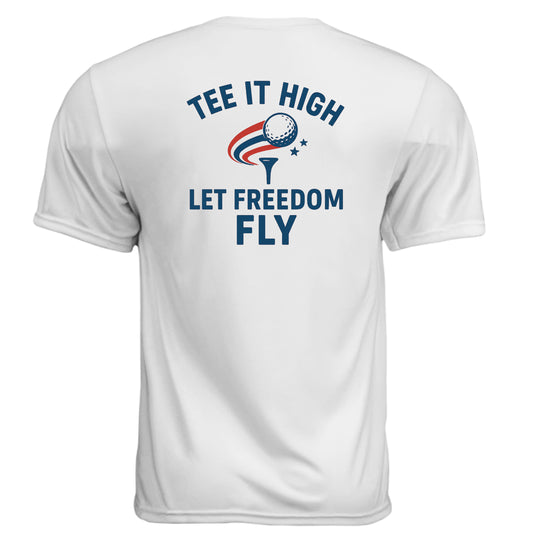 Tee It High Let Freedom Fly Patriotic Golf Shirt – Moisture-Wicking Tee from Clubbage