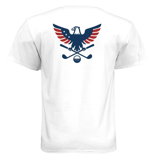 American Eagle Patriotic Golf Shirt – Soft Tri-Blend Tee from Clubbage
