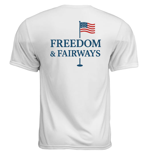Freedom & Fairways Patriotic Golf Shirt – Moisture-Wicking Tee from Clubbage