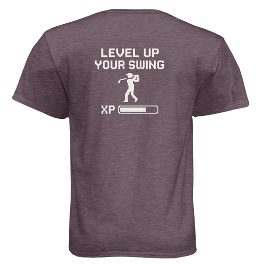 Level Up Your Swing Funny Golf Shirt – Soft Tri-Blend Tee from Clubbage
