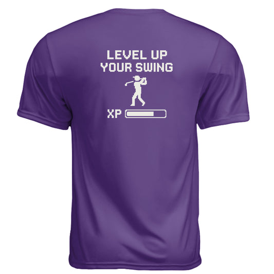 Level Up Your Swing Funny Golf Shirt – Moisture-Wicking Tee from Clubbage