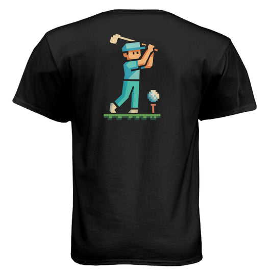 tag print area for Arcade Golfer Vintage Golf Shirt – Soft Tri-Blend Tee from Clubbage