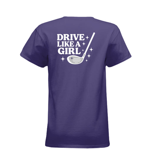 Ladies Drive Like a Girl Golf Shirt – Ladies CVC Tee - Clubbage - Ladies Drive Like A Girl Golf Shirt – Ladies Cvc Tee From Clubbage