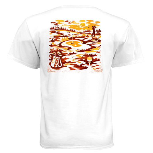 Camouflage Orange Patriotic Golf Shirt – Soft Tri-Blend Tee from Clubbage