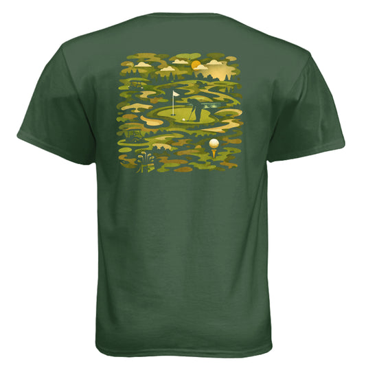 Camouflage Green Patriotic Golf Shirt – Soft Tri-Blend Tee from Clubbage