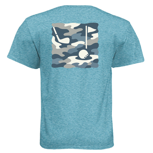 Camo Blue 2 Patriotic Golf Shirt – Soft Tri-Blend Tee from Clubbage