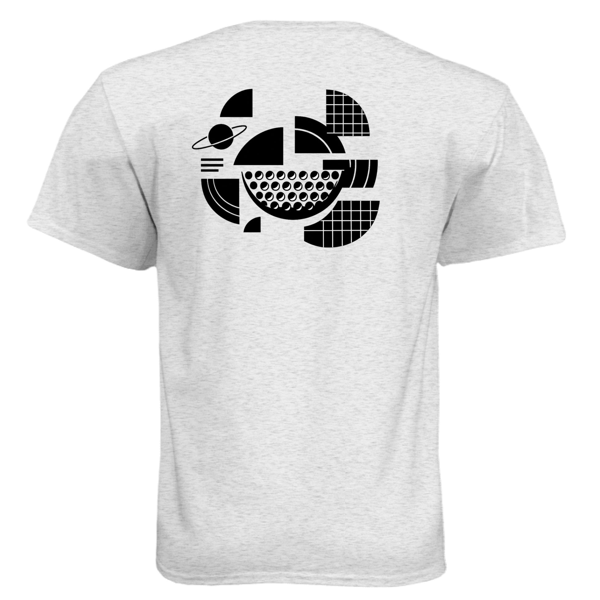 Golf ball Art Quadrant Golf Graphic Tee – Soft Tri-Blend Tee back design from Clubbage